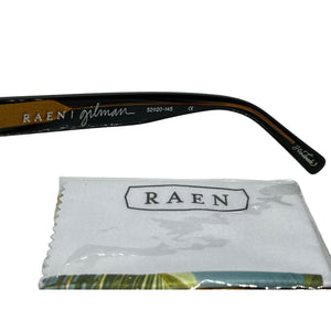 Raen Gilman Black and Tan Frame Size 52mm Sunglasses New