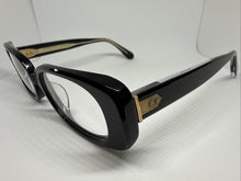 Load image into Gallery viewer, Lunetterie Generale Designer Muse Shiny Black &amp; Gold Frame 53mm Eyeglasses
