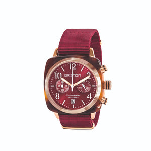 Briston Clubmaster Chrono Burgundy Watch 15140.PRA.T.8.NBDX