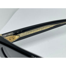 Load image into Gallery viewer, Lunetterie Generale Designer Muse Black &amp; 14K Gold Frame, Grey Lens Sunglasses
