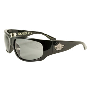 Black Flys Skater Fly Shiny Black Frame | Smoke Lens Sunglasses NIB