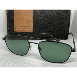 Raen Barolo Black Matte Brindle Green Polarized Size 56 New In Box Sunglasses