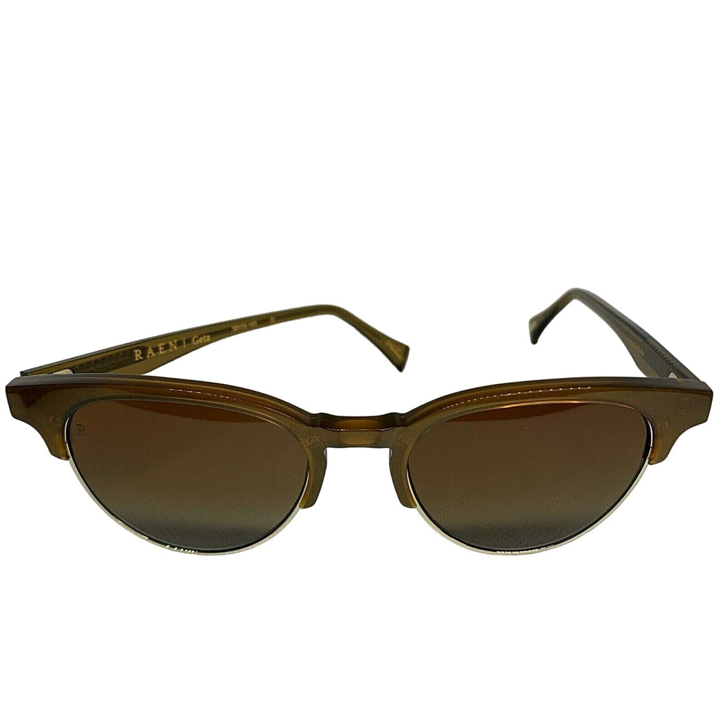 Raen Getz Metallic Brass Size 50 Sunglasses New