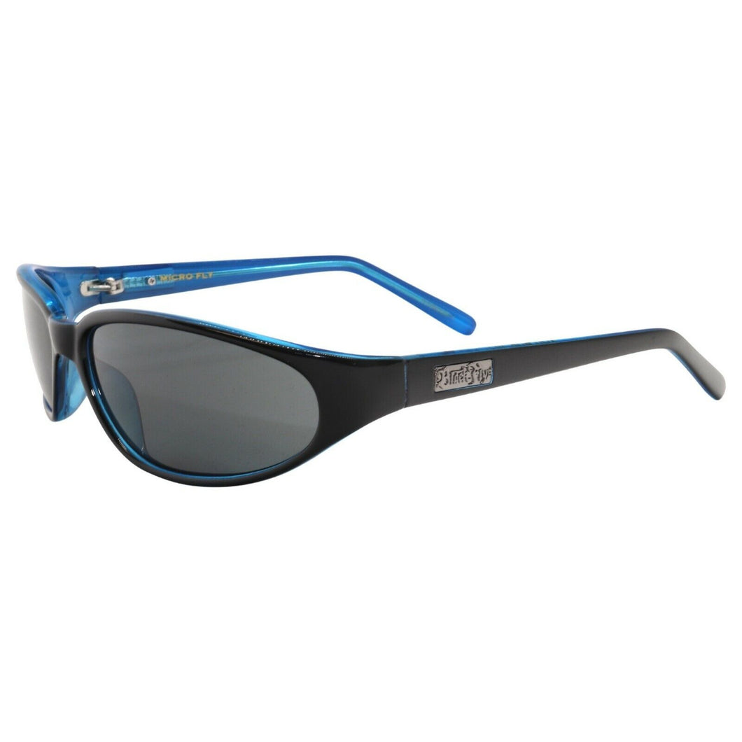 Black Flys Micro Fly Shiny Black Frame | Blue Lens Sunglasses NIB