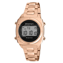 Load image into Gallery viewer, BRISTON STREAMLINER DIGITAL STEEL – BLACK &amp; GOLD BAND WATCH
