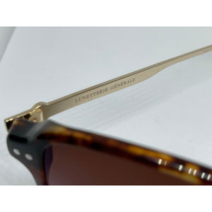 Lunetterie Generale Designer Voyages Imaginaires Havana & 14K Gold Sunglasses