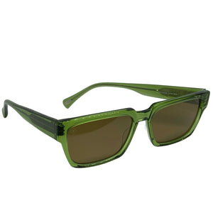 Raen Rhames Chartreuse Vibrant Brown Polarized Size 56mm Sunglasses New