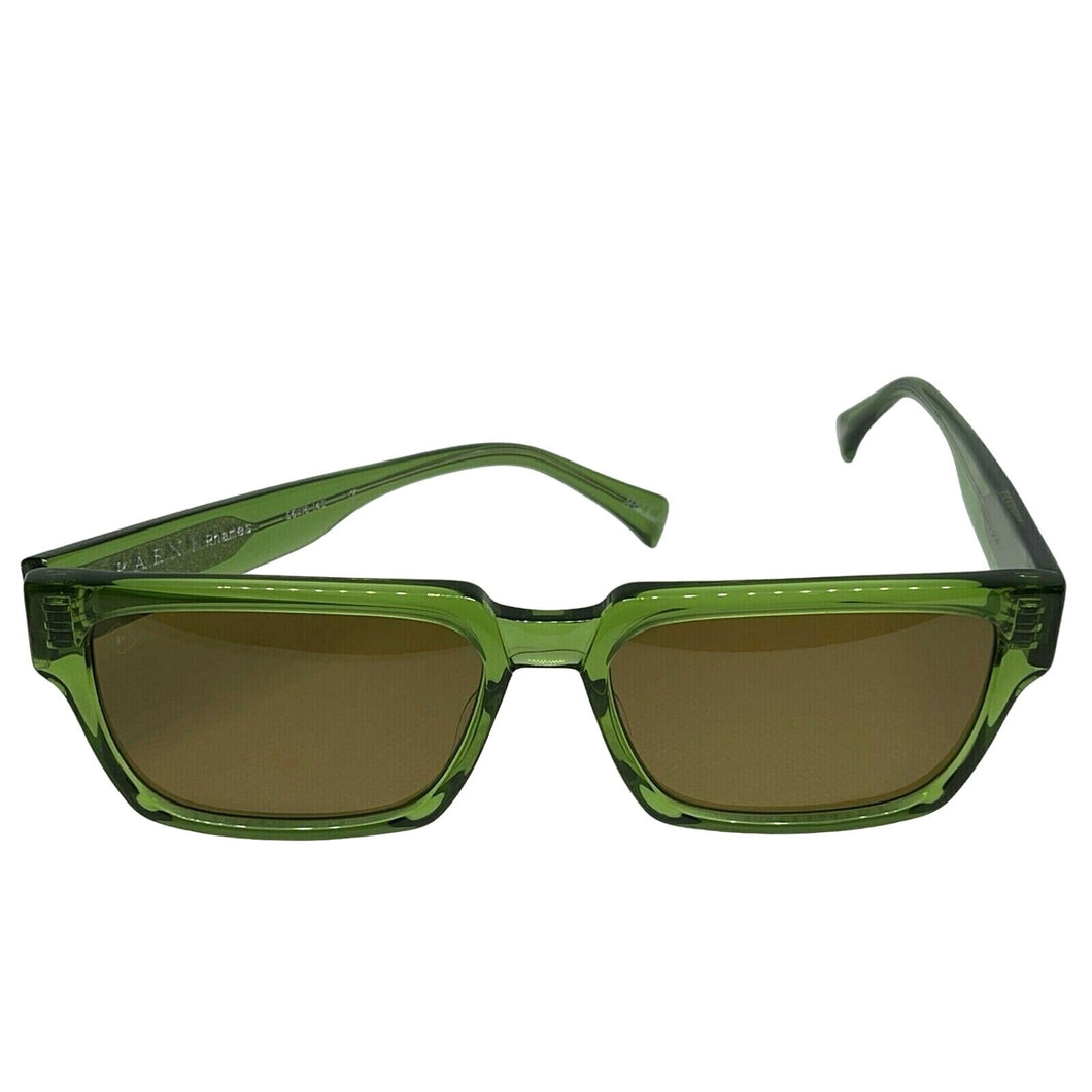 Raen Rhames Chartreuse Vibrant Brown Polarized Size 56mm Sunglasses New