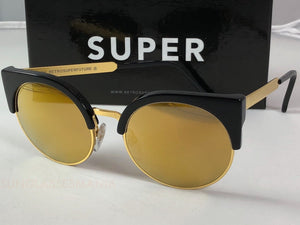 RetroSuperFuture Ilaria Black 24K Frame Sunglasses I1A 53mm