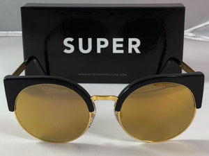 RetroSuperFuture Ilaria Black 24K Frame Sunglasses I1A 53mm
