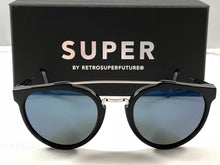 Load image into Gallery viewer, RetroSuperFuture Giaguaro Black Blue UH5 Sunglasses SUPER 51mm
