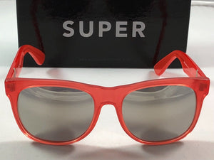 RetroSuperFuture Classic Opal Red Silver Lens 072 Sunglasses 55mm