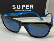 Load image into Gallery viewer, RetroSuperFuture 38I Shiny Black and Blue Frame Sunglasses
