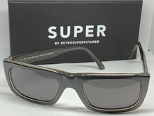 Load image into Gallery viewer, RetroSuperFuture QOQ Shiny Metallic Grey Size 54mm Frame Sunglasses
