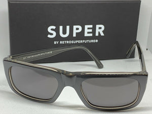 RetroSuperFuture QOQ Shiny Metallic Grey Size 54mm Frame Sunglasses
