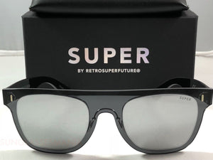 RetroSuperFuture Duo Lens Flat Top Silver H0Q Sunglasses 57mm