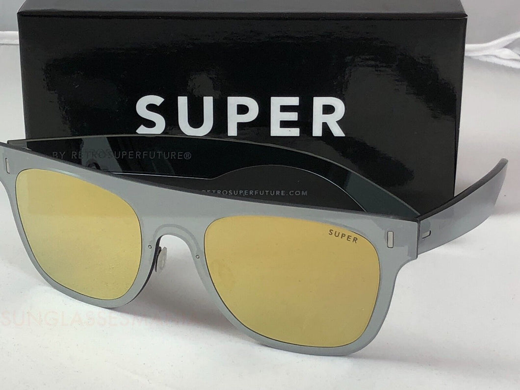 RetroSuperFuture Duo Lens Flat Top Gold Sunglasses SUPER UT8 55mm