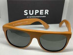RetroSuperFuture 370 Flat Top Leather Frame Size 55mm Sunglasses (no box)