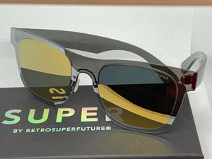 RetroSuperFuture Duo Lens Classic Gold Sunglasses UF8 size 58mm