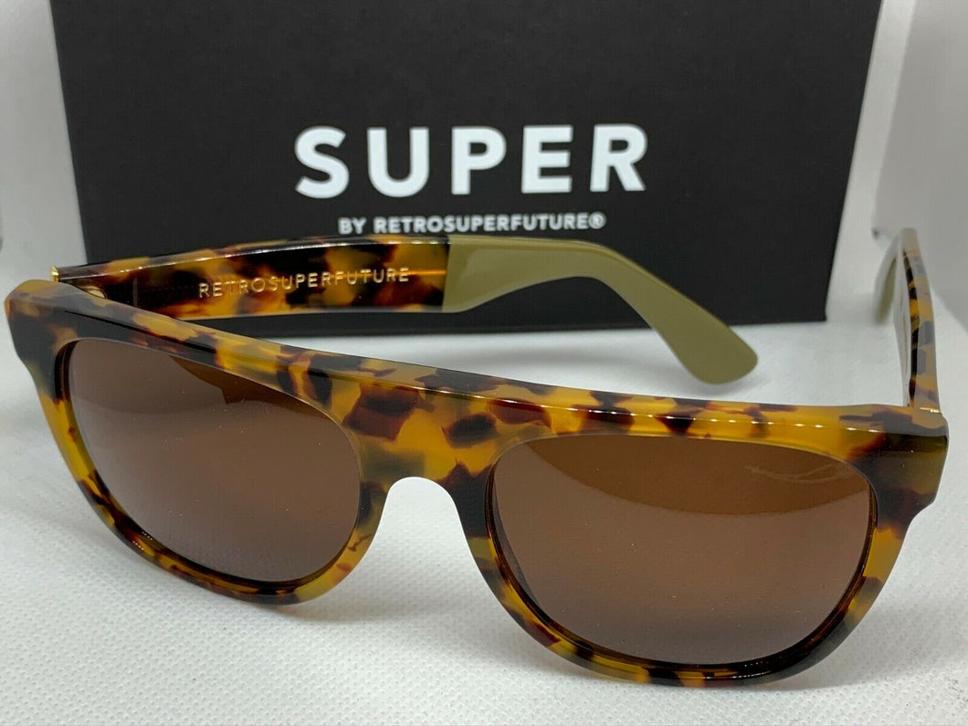 RetroSuperFuture 535 Flat Top Laca Spotted Havana Frame Sunglasses (no box)