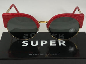 RetroSuperFuture Ilaria Red Lizard Frame Sunglasses 924 53mm