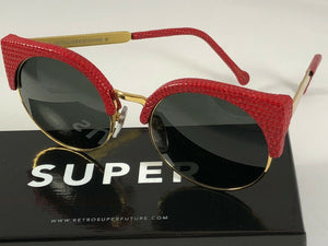 RetroSuperFuture 924 Ilaria Red Lizard Frame Sunglasses STORE MODEL
