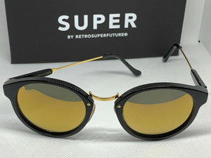 RetroSuperFuture PID Panama Black 24K Frame Size 50mm Sunglasses