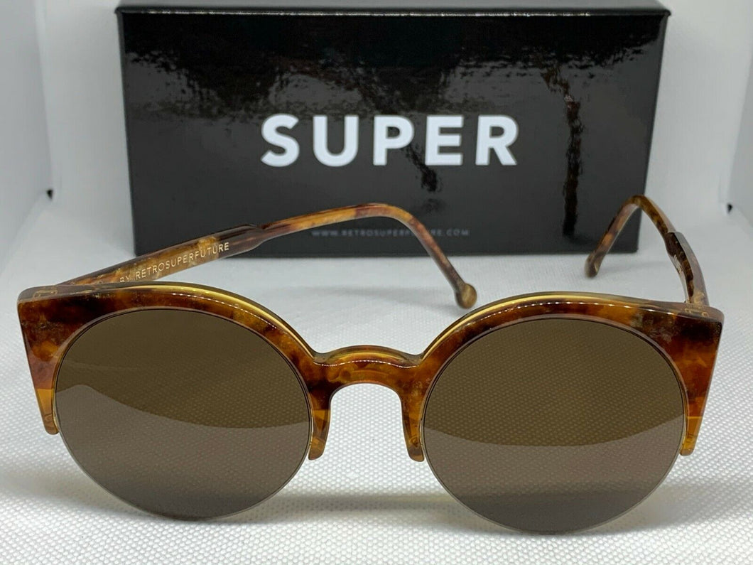 Retrosuperfuture 529 Lucia Brown Stone Frame Size 51mm Sunglasses