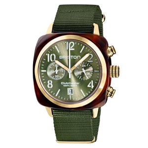 Briston Clubmaster Chrono Green Olive Watch 19140.PYA.T.26.NOL