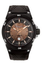 Load image into Gallery viewer, Jorg Gray Mens Swiss Ronda Movement Black &amp; Rose Gold Dial JG7800-12 Watch
