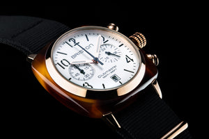 Briston Clubmaster Chrono White Watch 17140.PRA.T.2.NB